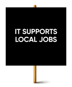 Sign: It supports local jobs