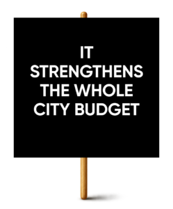 Sign: It strengthens the whole city budget